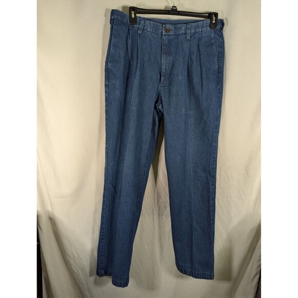 Haggar Mens Classic Fit Work To Weekend Denim Jeans 36x34 100% Cotton - Picture 1 of 5